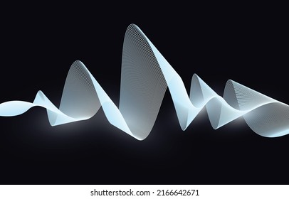 Abstract background, line wave element, sound spectrum equalizer wallpaper, vector futuristic particle technology illustration.