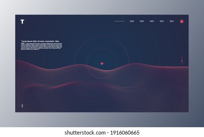 Abstract background with line wave pattern vector. Abstract template with geometric pattern. Combination of blue and pink to a new look.