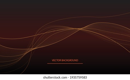 Abstract background with line wave.3D modern wave curve abstract presentation background. Vector illustration background