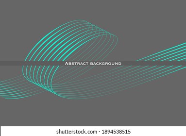 Abstract background with linear swirl, hand drawn wave, template for banner, cover, leaflet, landing page. Elegant style. 