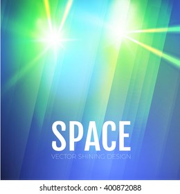 Abstract Background with Lined Texture & Shining Spotlights. Vector illustration