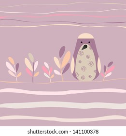 abstract background with lines  bird