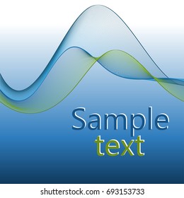 Abstract background with lines in blue tones