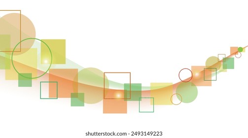 Abstract Background with Lines, Circles and Squares Wave Pattern Web graphics