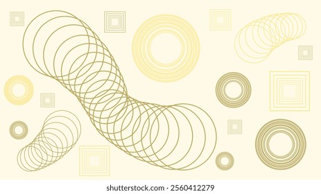 abstract background lines circles and squares