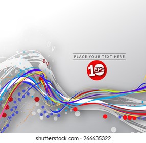 Abstract background lines and circles, Vector illustration