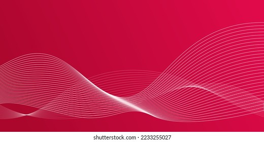 Abstract background with lines color of the year 2023 viva magenta vector