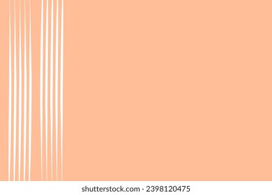 Abstrakter Hintergrund mit Linien Farbe des Jahres 2024 Peach Fuzz Vektor