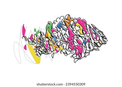 abstract background of lines with color.doodle lines with color.