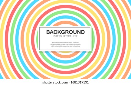 Abstract background lines and colorful circles