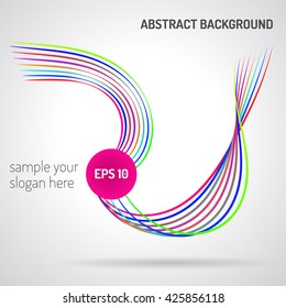 Abstract background with lines. abstract colorful wave. Vector illustration