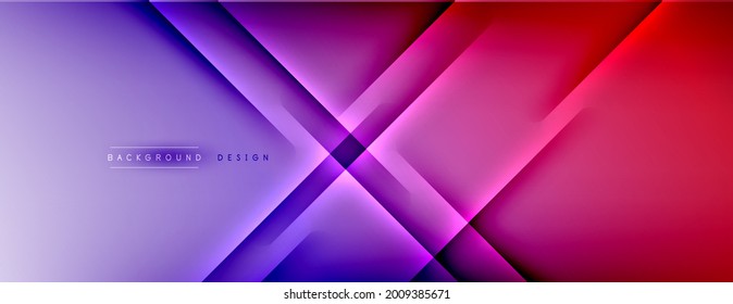 Abstract background - lines composition created with lights and shadows. Technology or business digital template. Trendy simple fluid color gradient abstract background with dynamic