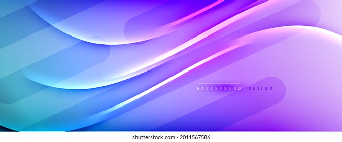 Abstract background - lines composition created with lights and shadows. Technology or business digital template. Trendy simple fluid color gradient abstract background with dynamic