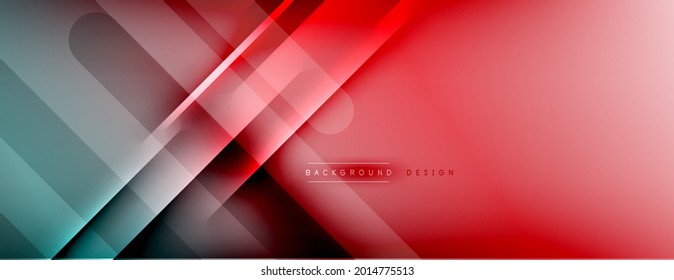 Abstract background - lines composition created with lights and shadows. Technology or business digital template. Trendy simple fluid color gradient abstract background with dynamic