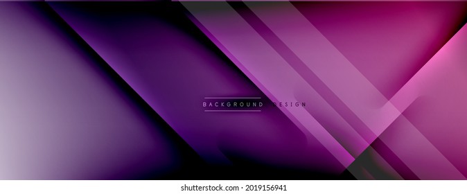 Abstract background - lines composition created with lights and shadows. Technology or business digital template. Trendy simple fluid color gradient abstract background with dynamic