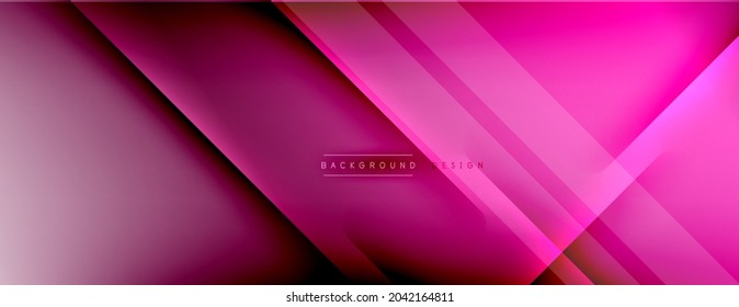 Fundo abstrato - composição de linhas criada com luzes e sombras. Modelo digital de tecnologia ou de negócios. Plano de fundo abstrato de gradiente de cor fluido simples moderno com dinâmico