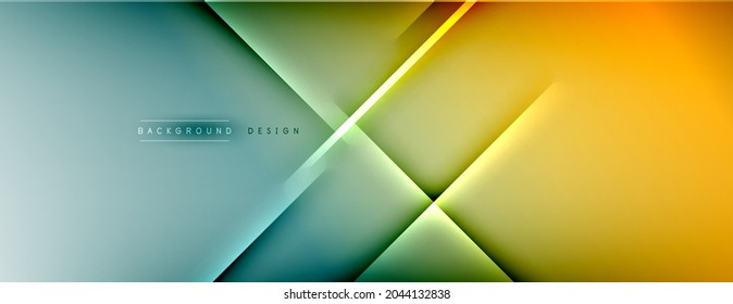 Abstract background - lines composition created with lights and shadows. Technology or business digital template. Trendy simple fluid color gradient abstract background with dynamic