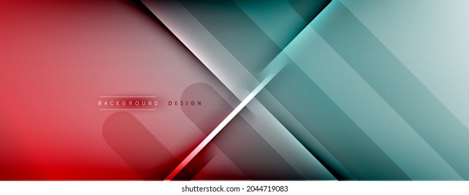 Abstract background - lines composition created with lights and shadows. Technology or business digital template. Trendy simple fluid color gradient abstract background with dynamic