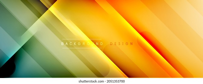 Resumen de fondo - composición de líneas creada con luces y sombras. Tecnología o plantilla digital de negocios. Fondo abstracto de degradado de color de fluido simple y a la moda con fondo dinámico