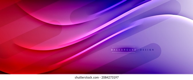 Abstract background - lines composition created with lights and shadows. Technology or business digital template. Trendy simple fluid color gradient abstract background with dynamic
