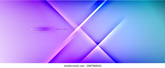 Abstract background - lines composition created with lights and shadows. Technology or business digital template. Trendy simple fluid color gradient abstract background with dynamic