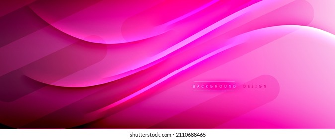 Abstract background - lines composition created with lights and shadows. Technology or business digital template. Trendy simple fluid color gradient abstract background with dynamic
