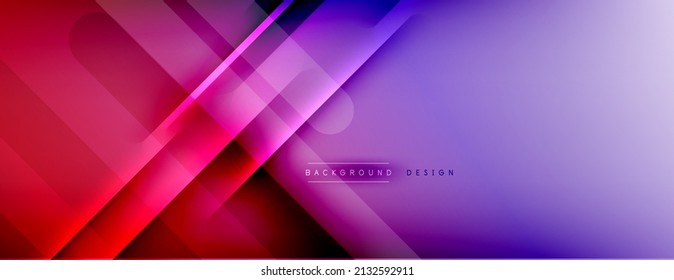 Abstract background - lines composition created with lights and shadows. Technology or business digital template. Trendy simple fluid color gradient abstract background with dynamic