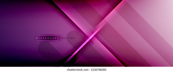 Abstract background - lines composition created with lights and shadows. Technology or business digital template. Trendy simple fluid color gradient abstract background with dynamic