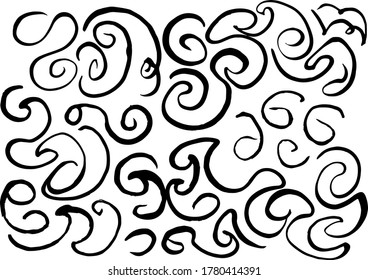 Abstract Background Lines Curls Stock Vector (Royalty Free) 1780414391 ...