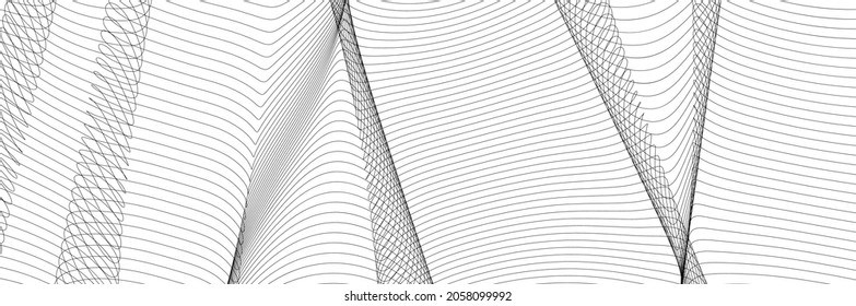 Abstract background of lines. Digital technology cyber backgroun. Vector illustration.