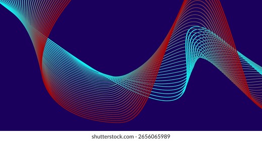 Abstract background of lines. Digital technology cyber backgroun. Good