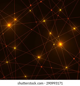 Abstract background with lines and dots