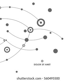 Abstract background with lines and dots. Creative design for your.