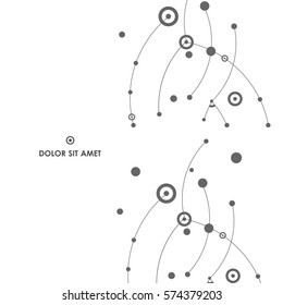 Abstract background with lines and dots. Creative design for your.