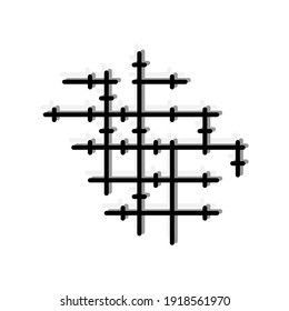 Fondo abstracto con líneas y formas geométricas. Diseño plano de ilustración vectorial. Aislado sobre fondo blanco. Plantillas de presentación de tecnología.