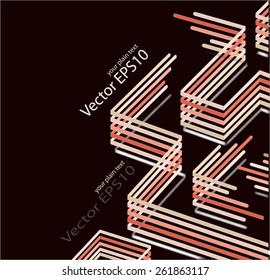 Abstract background of lines and geometric shapes