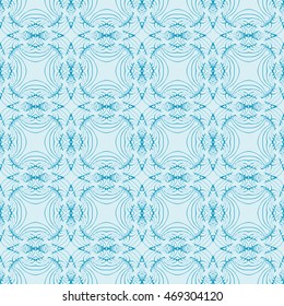 abstract background of lines, geometric shapes. Seamless vector illustration. blue. for interior design, printing, textile industry