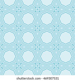 abstract background of lines, geometric shapes. Seamless vector illustration. blue. for interior design, printing, textile industry