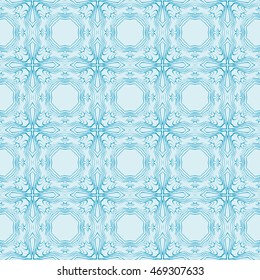 abstract background of lines, geometric shapes. Seamless vector illustration. blue. for interior design, printing, textile industry