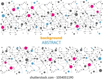 abstract background with lines of geometry and balls, cover and design for the web