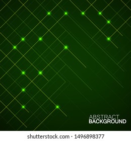 Abstract background of lines with glow points, vector eps 10