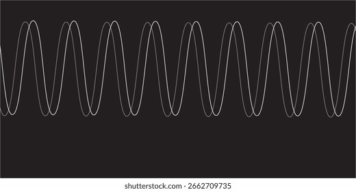 Abstract background of the lines of gold color on a black background.