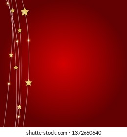Abstract Background with lines and golden glossy stars. Vector Illustration EPS10