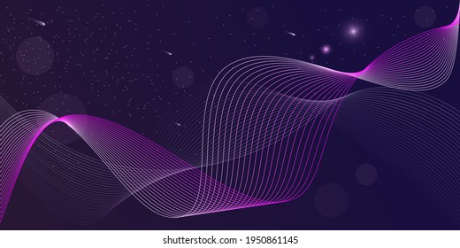 Abstract background with lines and gradient, space