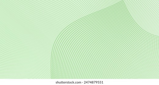 Abstract background with lines and grid. Medium banner size. Element for design. Vector background for brochure, booklet, flyer, poster. Green color. Summer, eco, nature