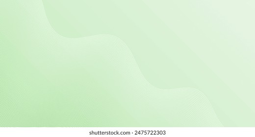 Abstract background with lines and grid. Medium banner size. Element for design. Vector background for brochure, booklet, flyer, poster. Green color. Summer, eco, nature