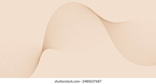 Abstract background with lines and grid. Medium banner size. Element for design. Vector background for brochure, booklet, flyer, poster. Beige color. Summer. Coffee, cafe