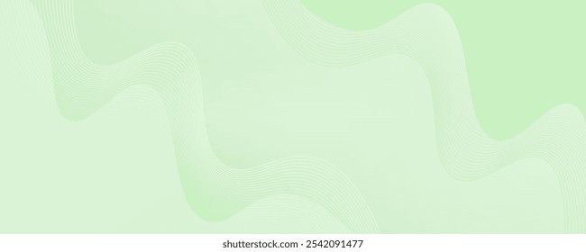 Abstract background with lines and grid. Medium banner size. Element for design. Vector background for brochure, booklet, flyer, poster. Green color.