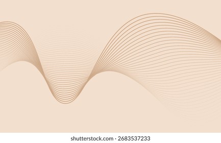 Abstract background with lines and grid. Medium banner size. Element for design. Vector background for brochure, booklet, flyer, poster. Beige color. Summer. Coffee, cafe