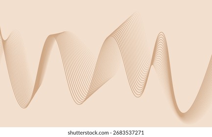 Abstract background with lines and grid. Medium banner size. Element for design. Vector background for brochure, booklet, flyer, poster. Beige color. Summer. Coffee, cafe